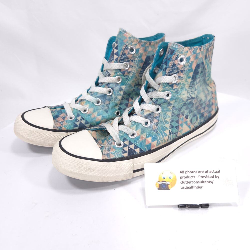 Converse All Star Chuck Taylor Sneaker Shoe Womens Size 8 56816F Blue Tan